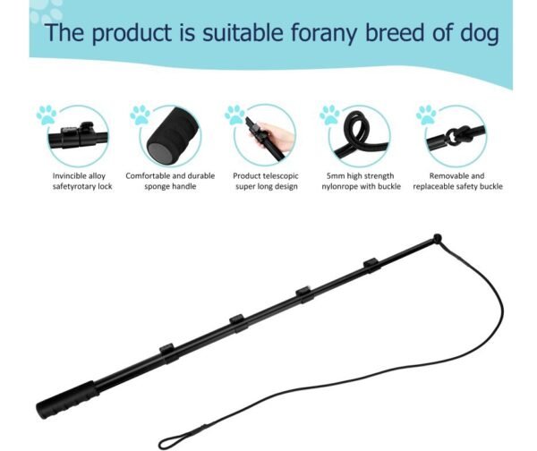Retractable Flirt Pole for Dogs – Interactive Training & Exercise Toy – Dog Agility & Chase Stick for Puppies and Adults - Image 5